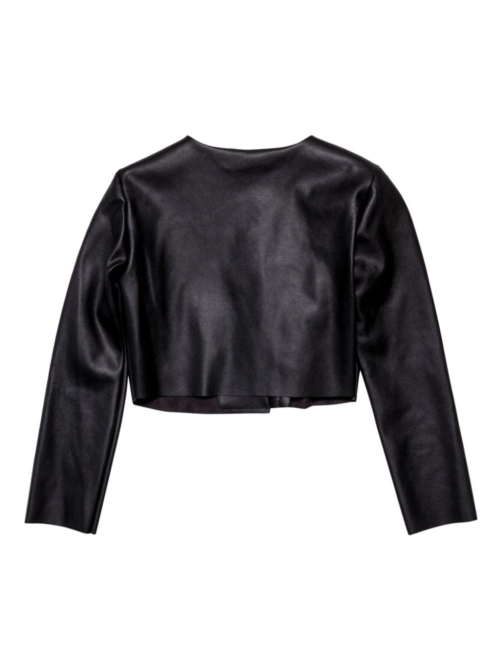 Monnalisa ruffle-detail jacket - Zwart