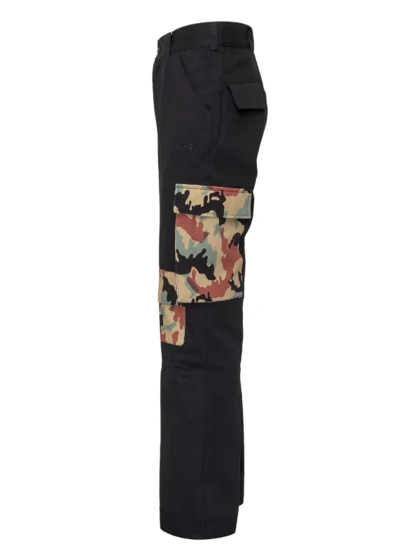 【PORTERNA】Slogan Cargo Trousers 424 Cargo Trousers | Black | FARFETCH
