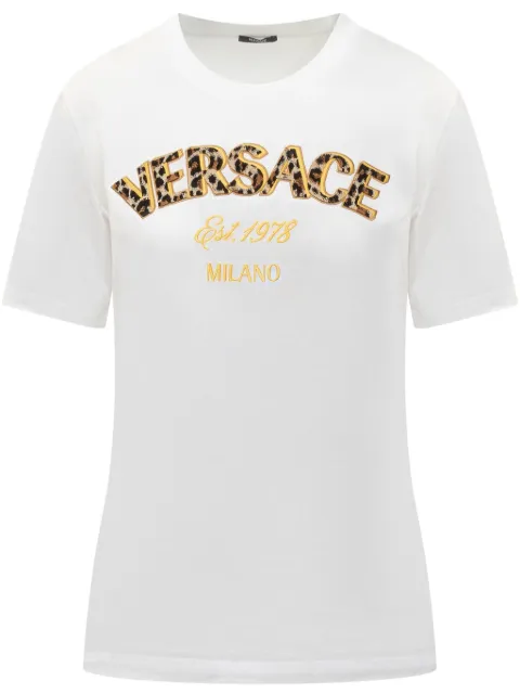 Versace T-shirt med logobroderi