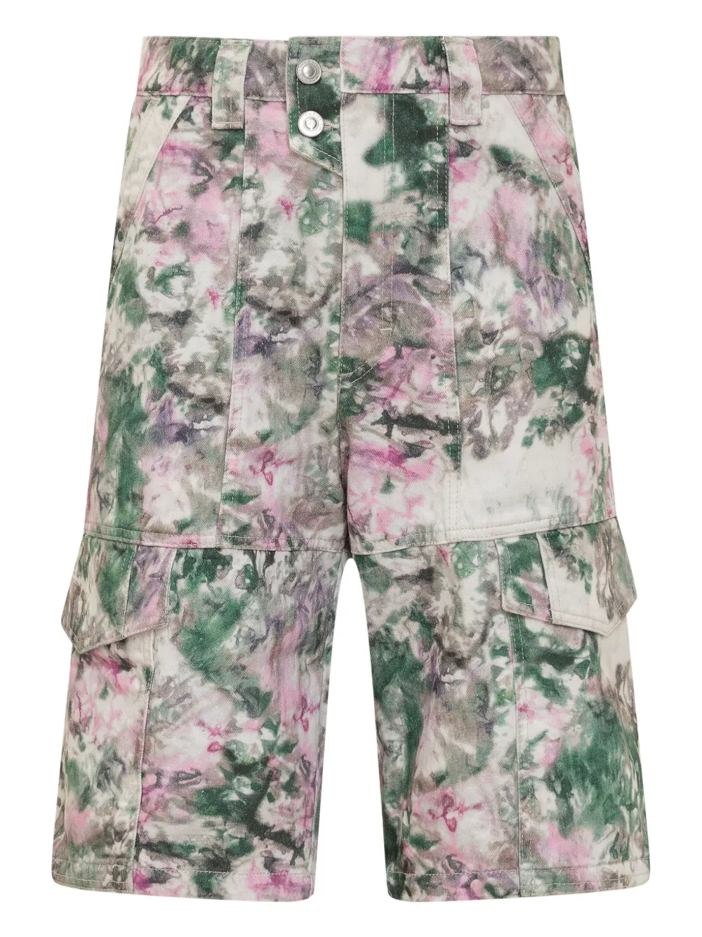 Isabel Marant Jemuel Graphic Printed Shorts In Green