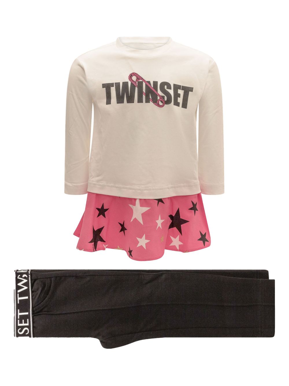 TWINSET Kids star-print trouser set - White