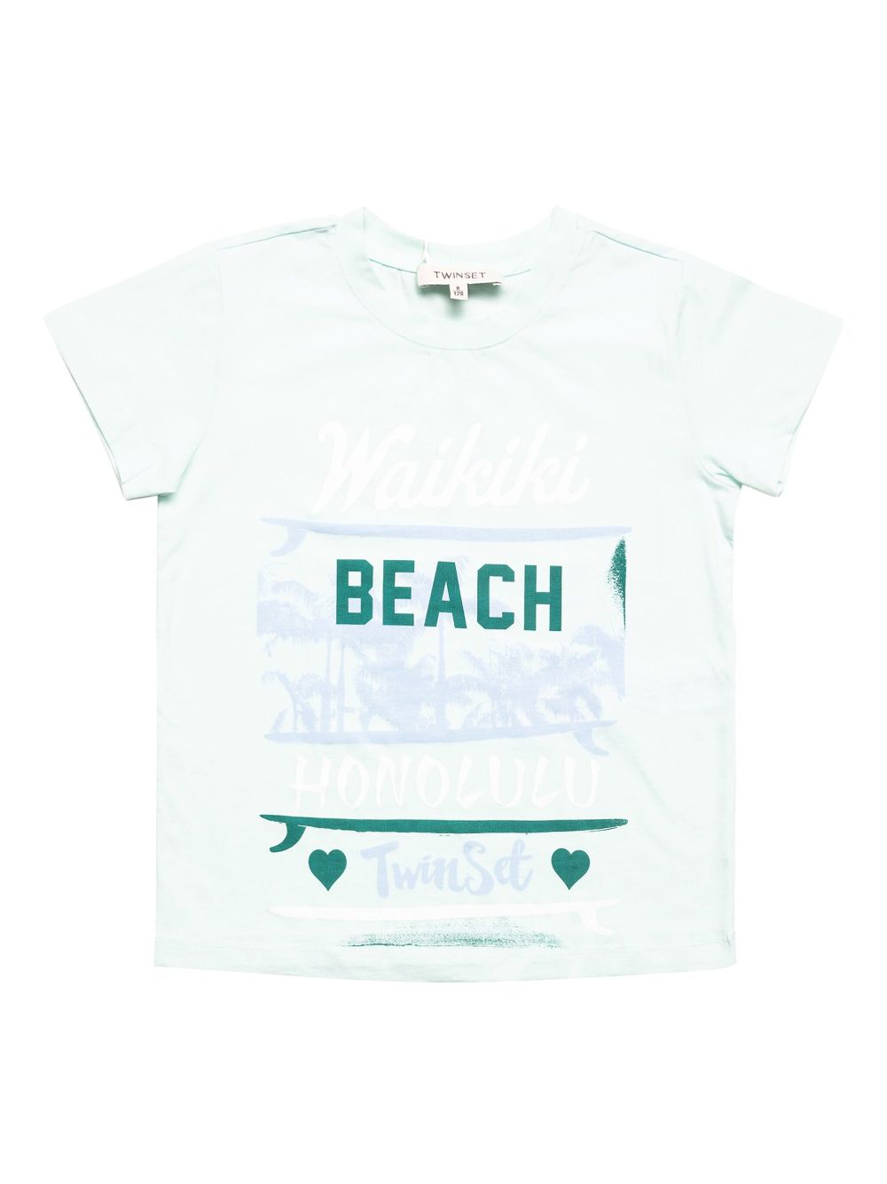 TWINSET Kids graphic-stamp t-shirt - Neutrals