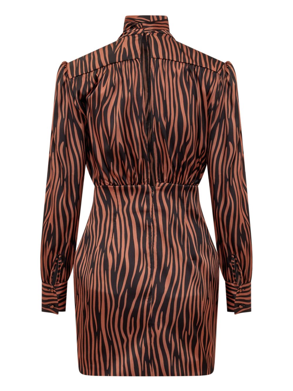 Nineminutes tiger-print dress - Bruin