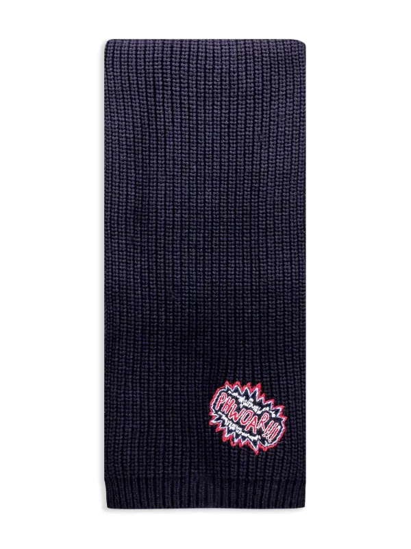 Anya Hindmarch Logo-patch Scarf in Blue