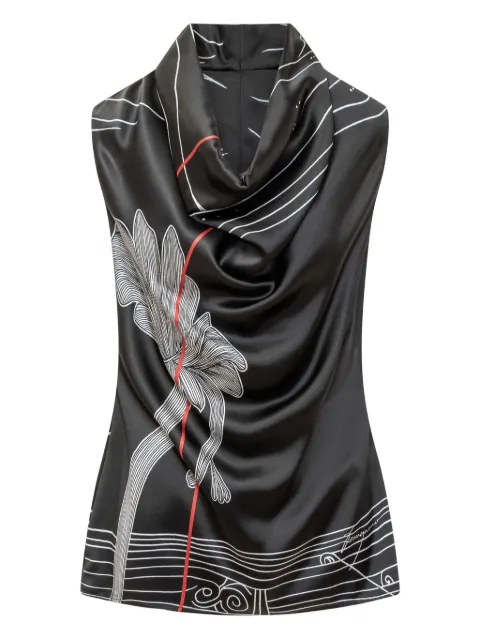 Ferragamo printed silk top