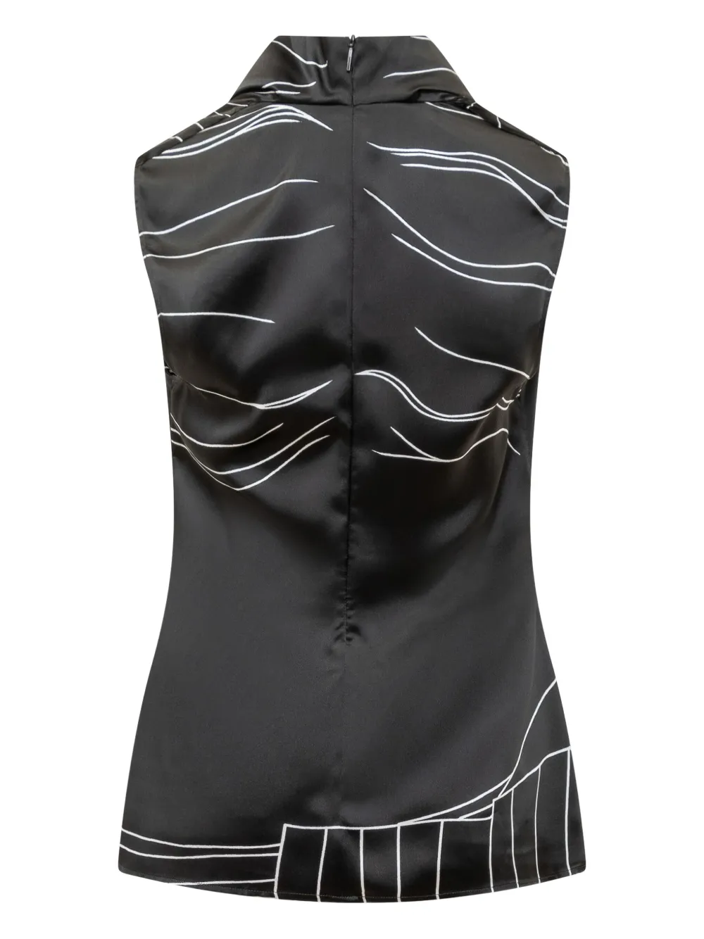 Ferragamo top de seda estampado | Chalecos y camisetas | Image 2