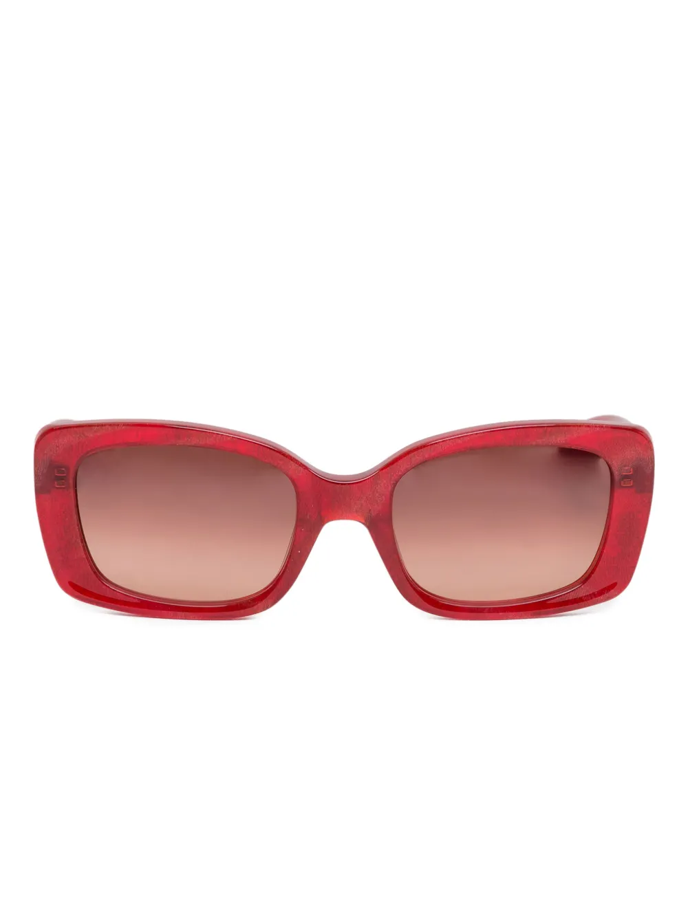 FLATLIST Eazy shimmery rectangle sunglasses Rood