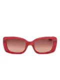FLATLIST Eazy shimmery rectangle sunglasses - Red