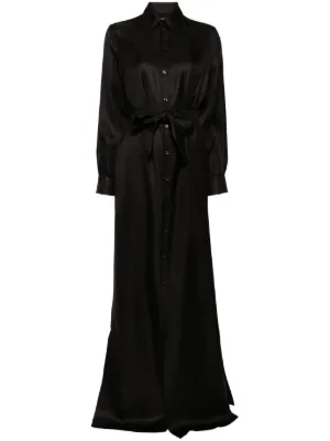 open lace back dress Womens Long Sleeve Trendy Drop Shoulder Ruched Waist Satin Shirt Dress  Short Dresses Black at Amazon Women's Clothing store