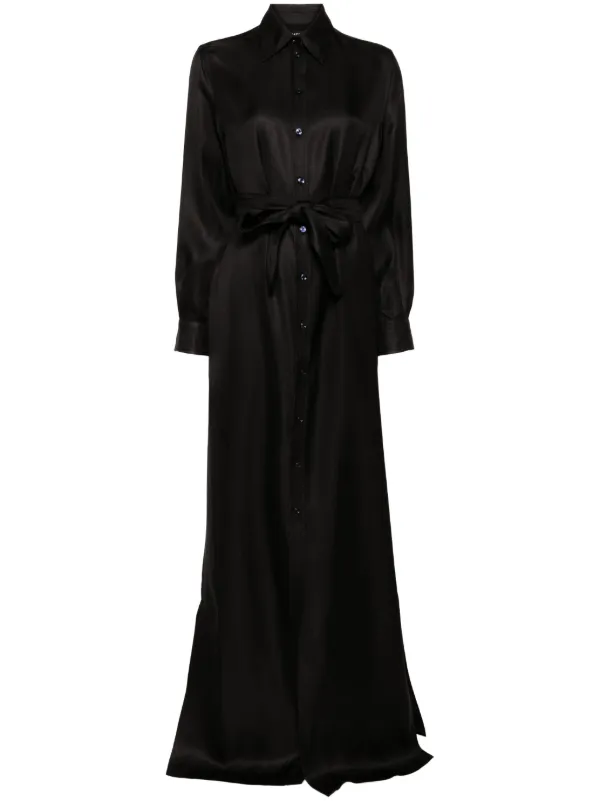 black satin shirt dress Plus Size Satin Ruched Button Up Dress – 2020AVE