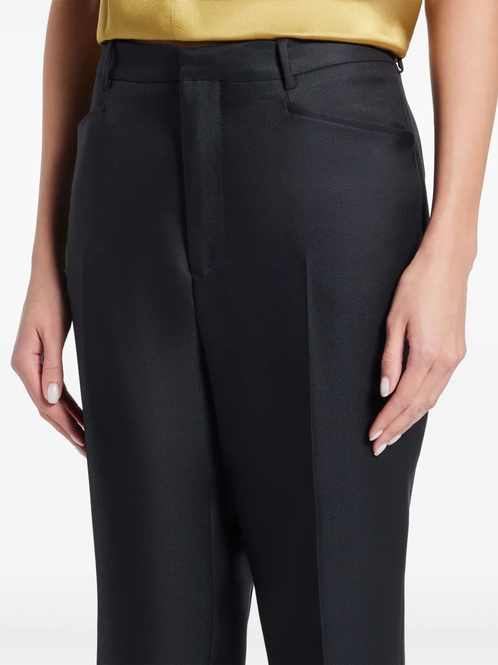 Shop Tom Ford Tailored Trousers In Black