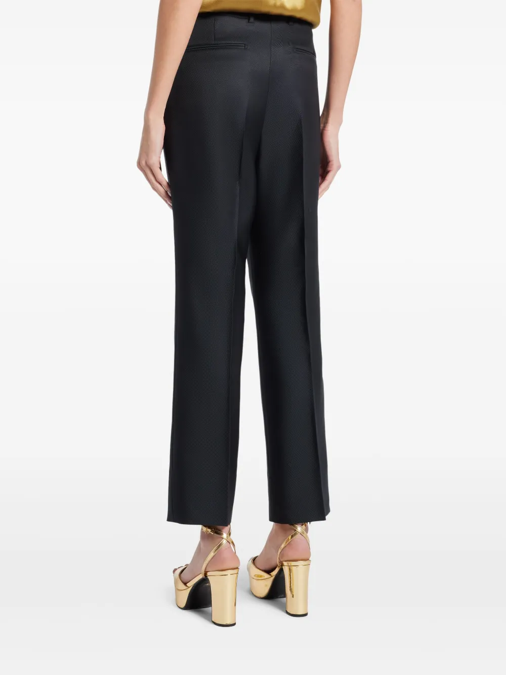 Shop Tom Ford Tailored Trousers In Black