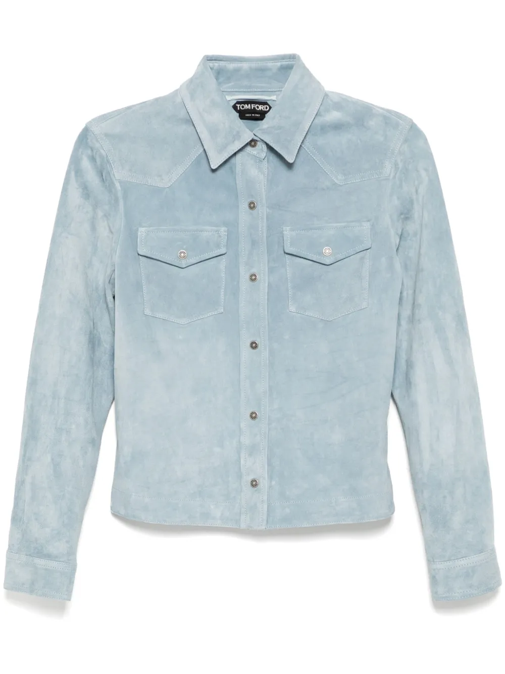 TOM FORD Suède blouse Blauw