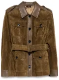 TOM FORD heathered suede jacket - Brown