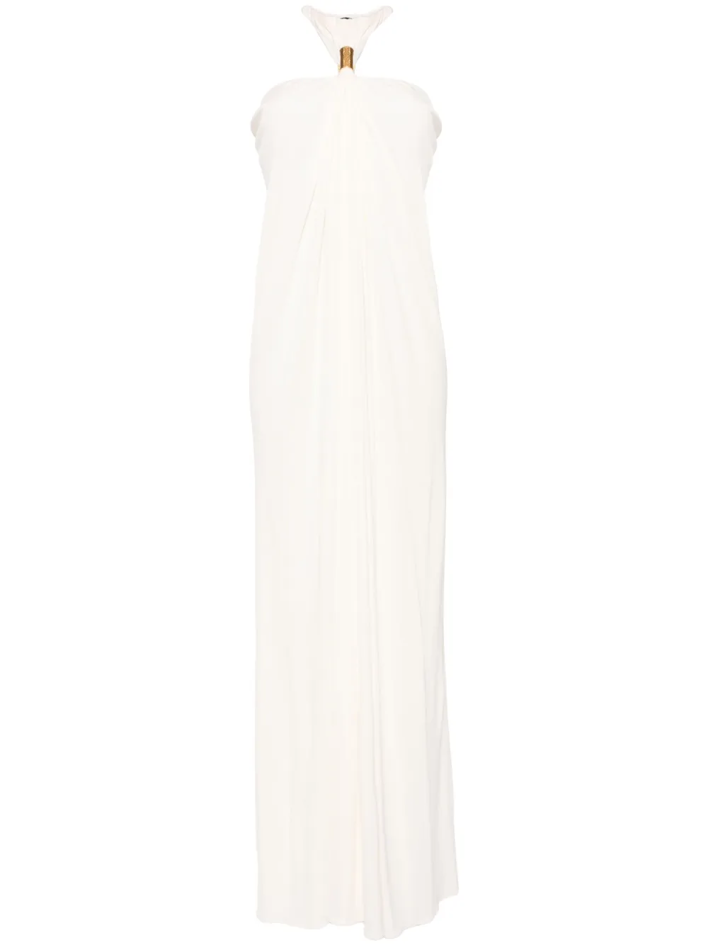 halter neck evening dress