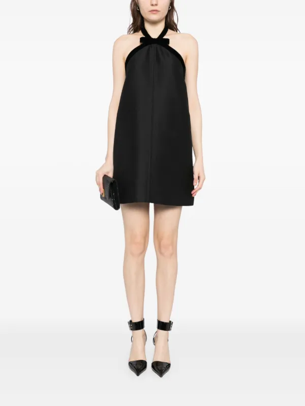 TOM FORD Bow Detail Mini Dress | Black | FARFETCH