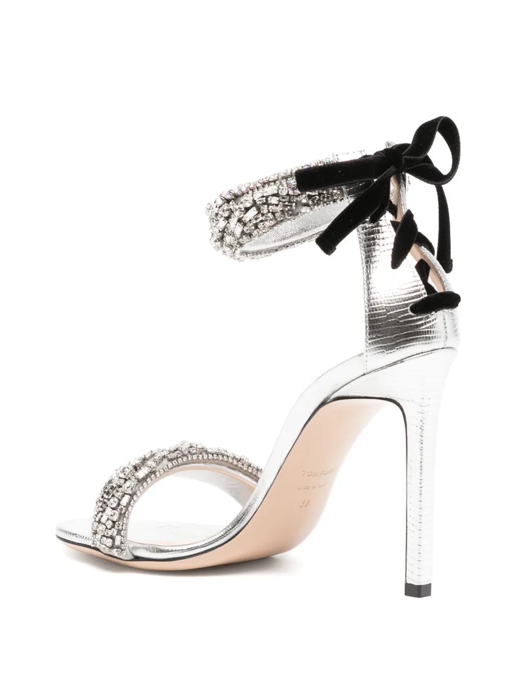 TOM FORD 85mm Edie sandals Silver