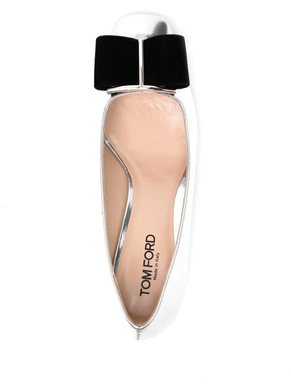 TOM FORD 55mm bow pumps Silver