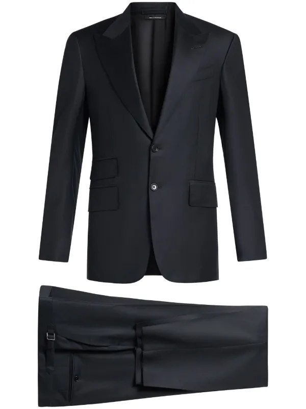 トムフォード シングルスーツ メンズ - TOM FORD シングルスーツ | ブラック | FARFETCH JP