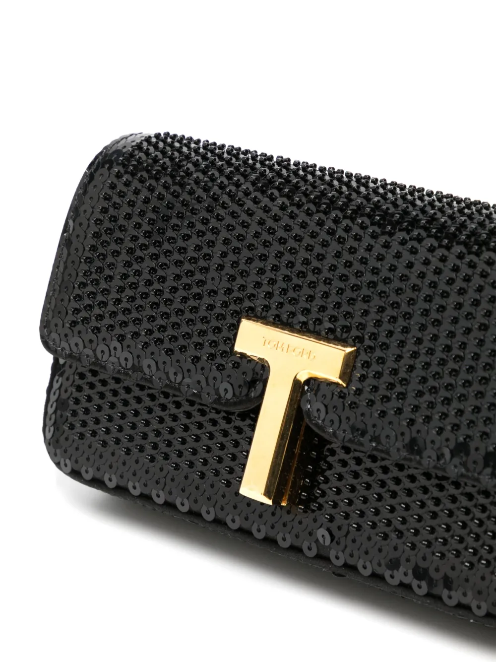 TOM FORD Mini-tas met pailletten Zwart