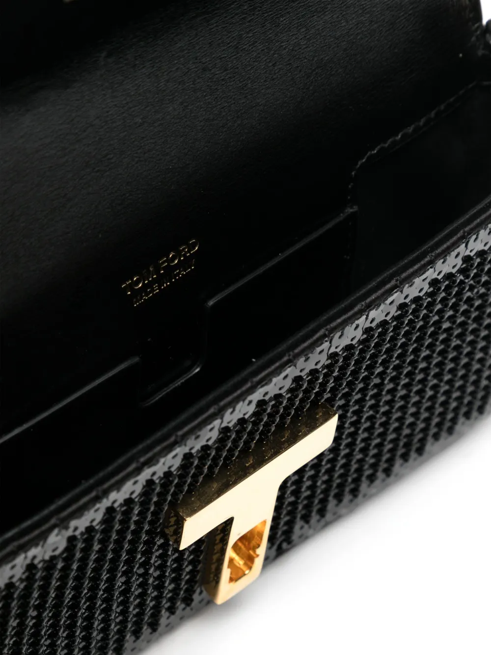 TOM FORD Mini-tas met pailletten Zwart