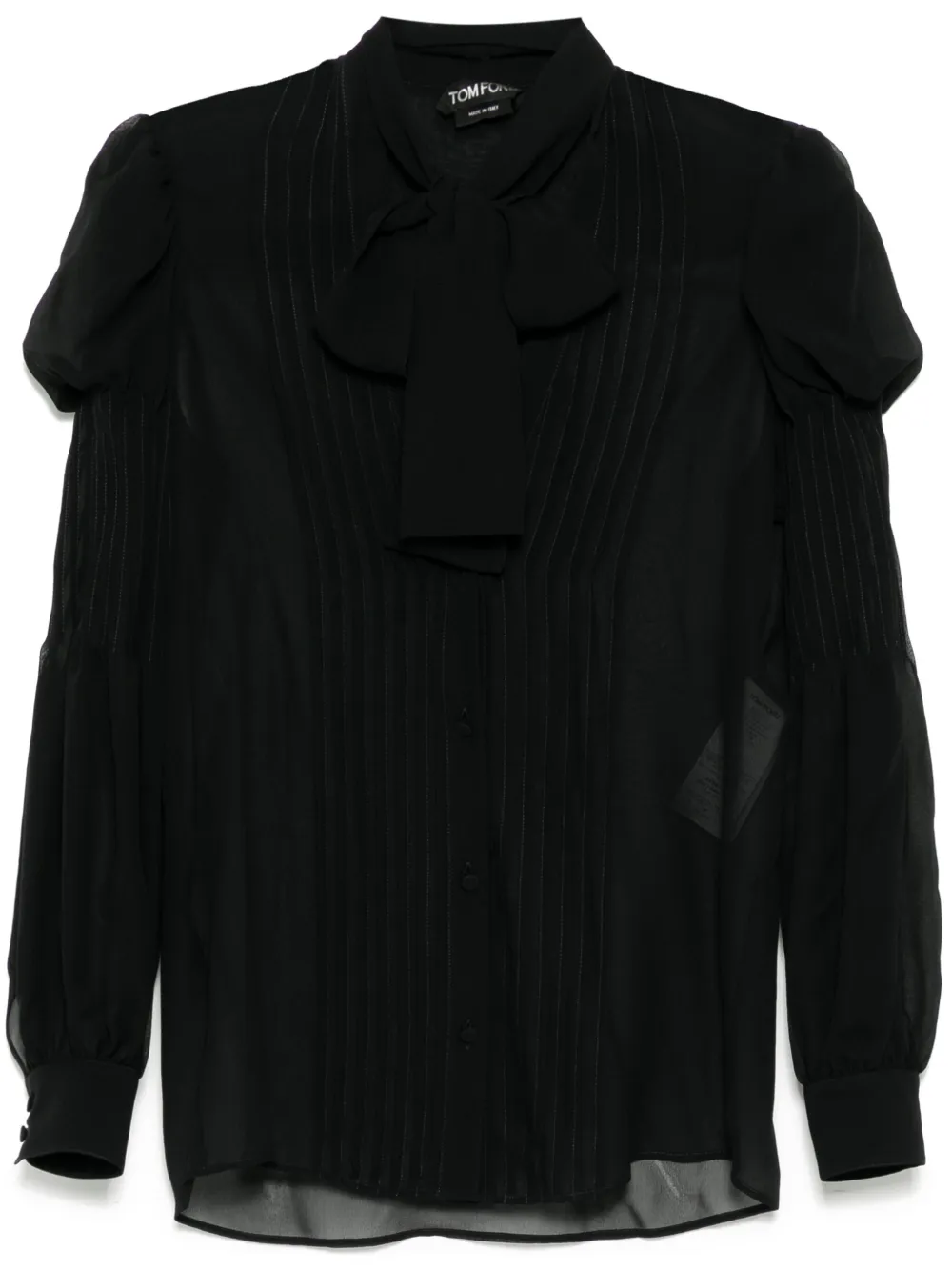 TOM FORD シルクシャツ - ブラック TOM FORD シルクシャツ - ブラック