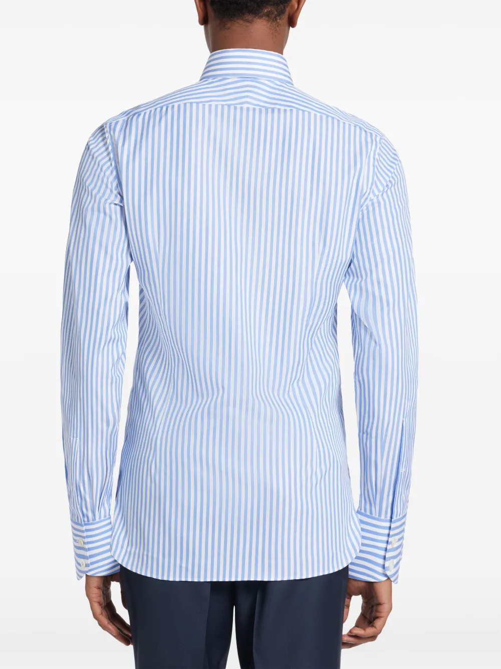 TOM FORD Gestreept overhemd Blauw
