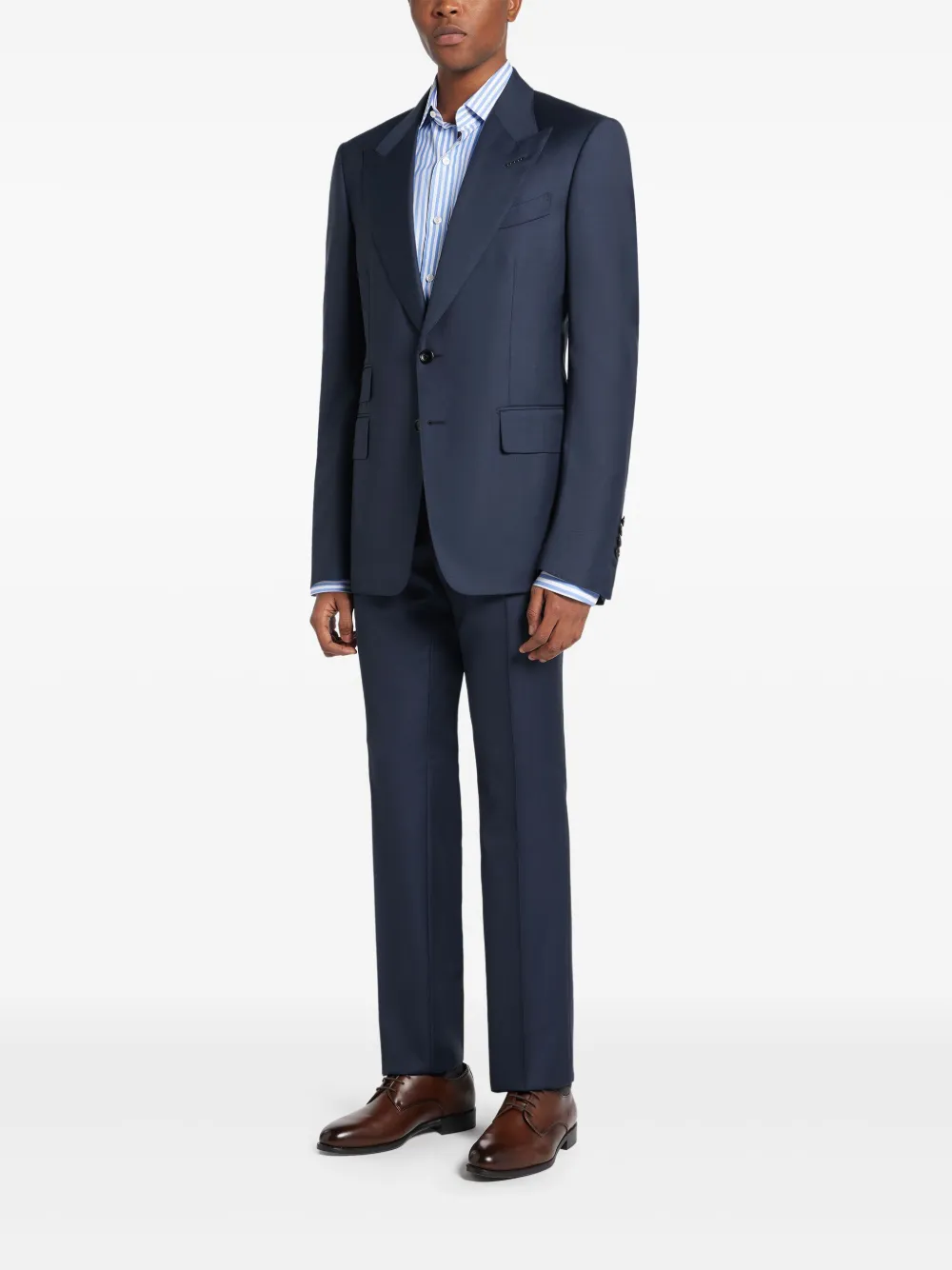 TOM FORD Gestreept overhemd - Blauw