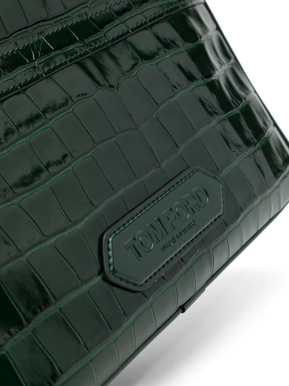 TOM FORD Leren schoudertas Groen