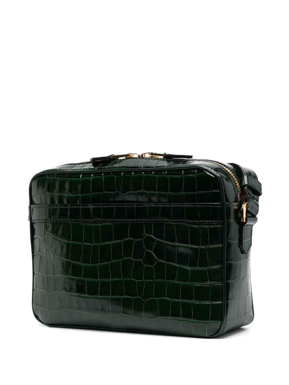 TOM FORD Leren schoudertas Groen