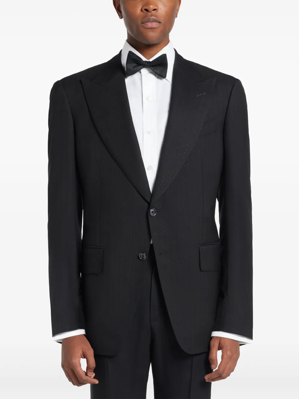 TOM FORD Blazer met enkele rij knopen Zwart
