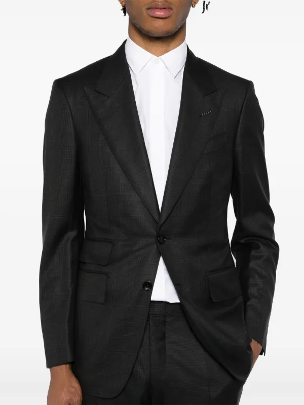 TOM FORD ウール モヘア シルク混ツイル スーツジャケット