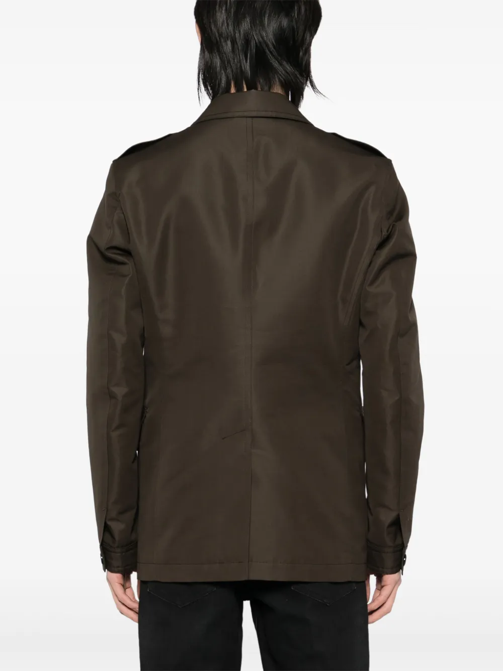 TOM FORD Button-up legerjack Bruin