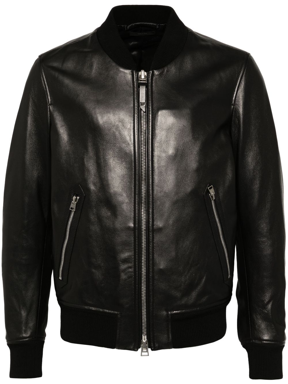 leather bomber jacket