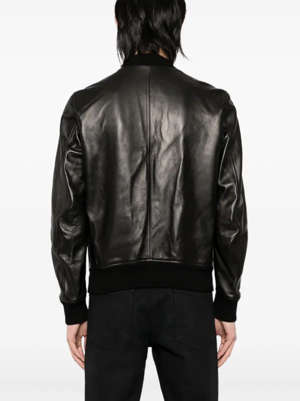 ジャケット TOM FORD JACKET (GI2974FAX1156 LB999) TOM FORD Leather Bomber Jacket | Black | FARFETCH