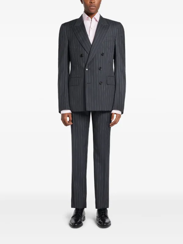 TOM FORD Pinstriped Suit | Grey | FARFETCH JO