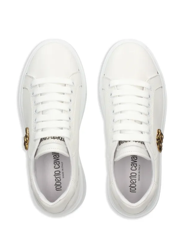 Roberto Cavalli logo-plaque Sneakers | White | FARFETCH