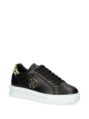 Roberto Cavalli logo-plaque Sneakers | Black | FARFETCH RO