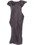 Pleats Please Issey Miyake Cosmic Rays midi dress - Black
