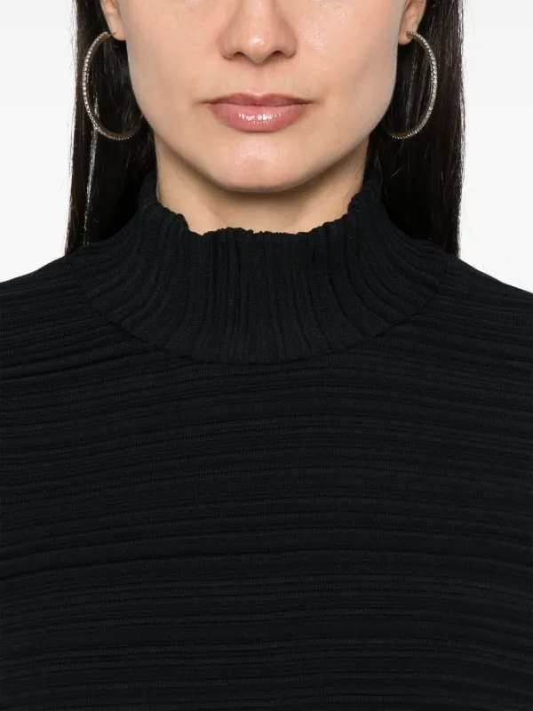 Pleats Please Issey Miyake リブニット セーター | ブラック 