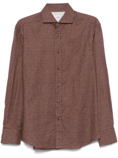 Brunello Cucinelli geometric-print shirt Men