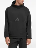 adidas kangaroo-pocket logo-detail hoodie - Black
