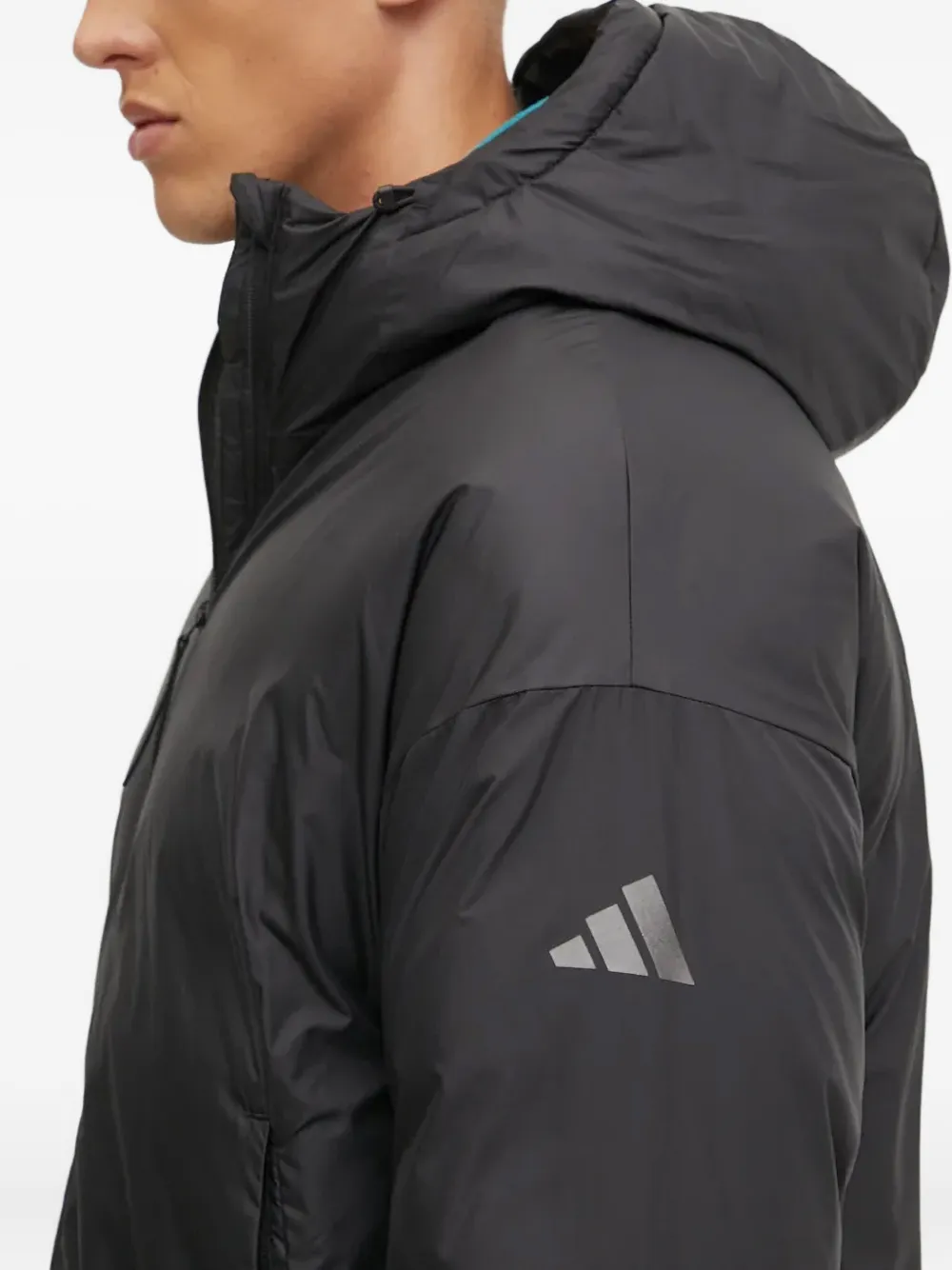 adidas Gewatteerd jack met drie strepen Zwart