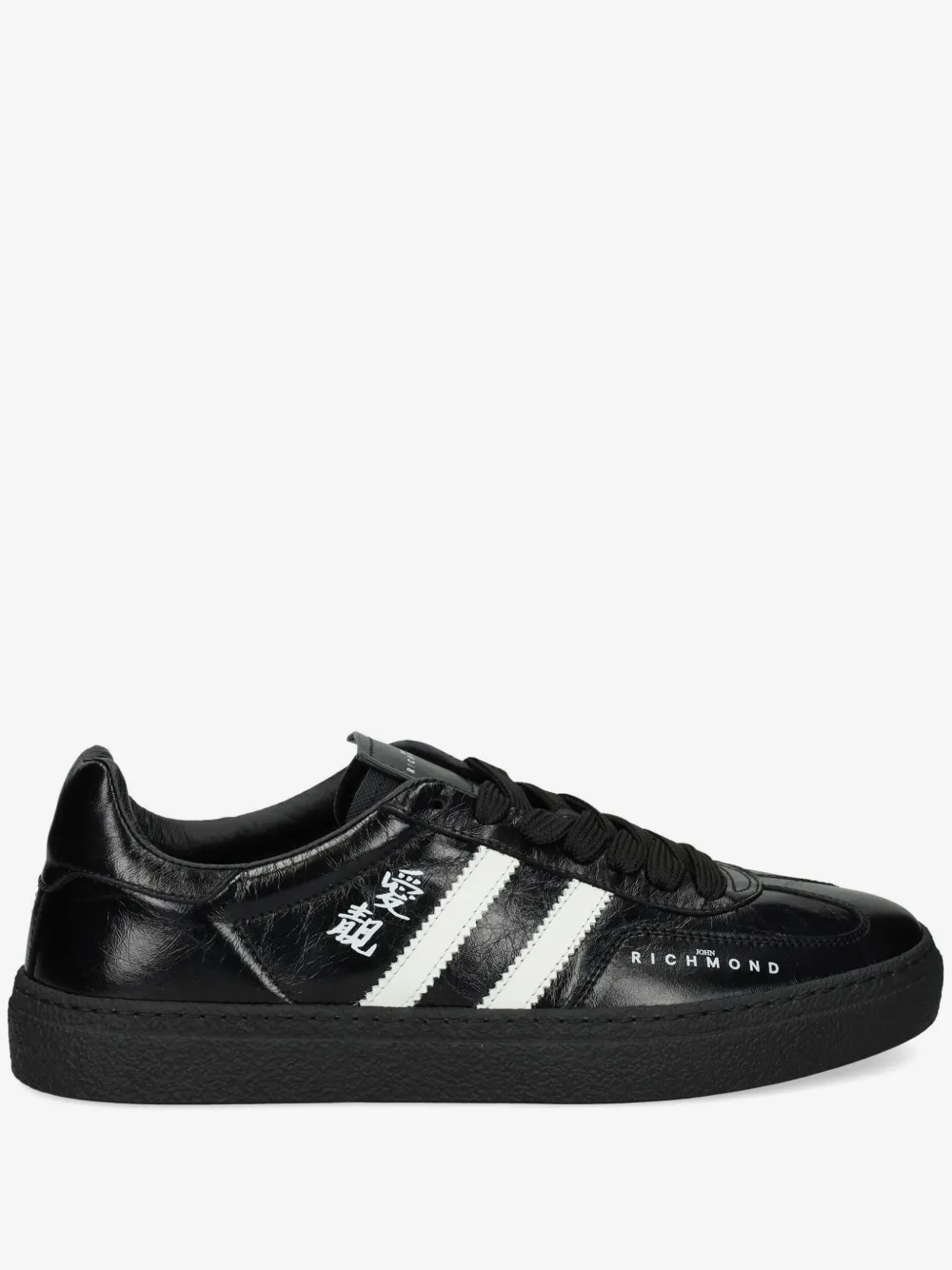 John Richmond logo-stamp low-top sneakers | Black | Image 1