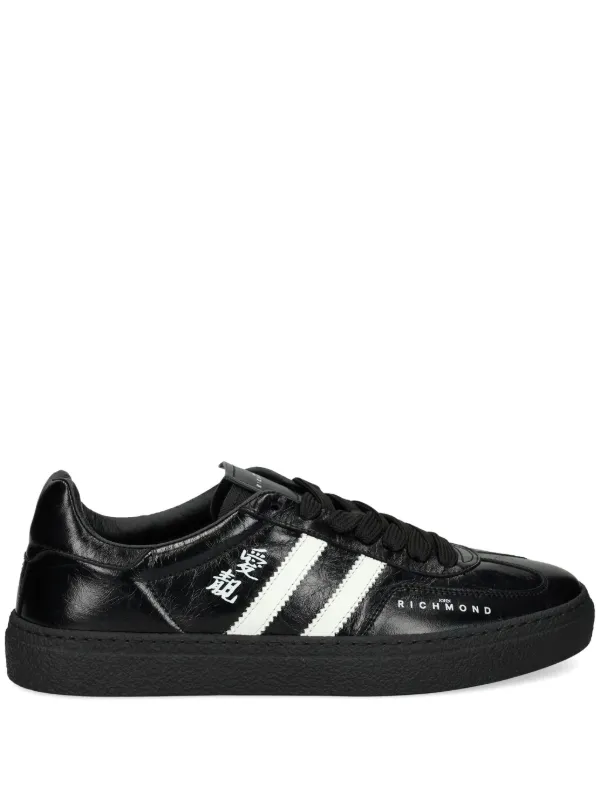 John Richmond logo-stamp low-top Sneakers | Black | FARFETCH