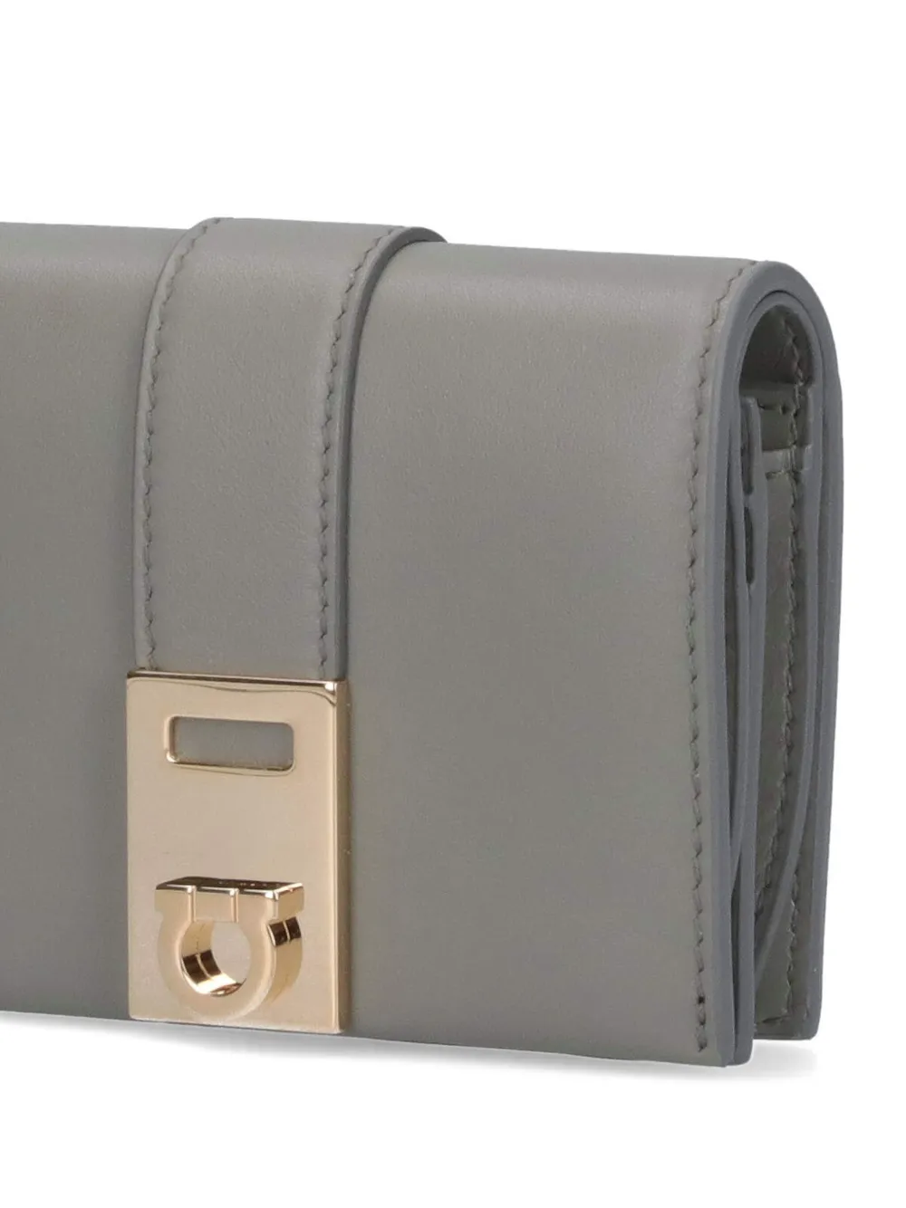 Ferragamo Hug leren portemonnee Grijs