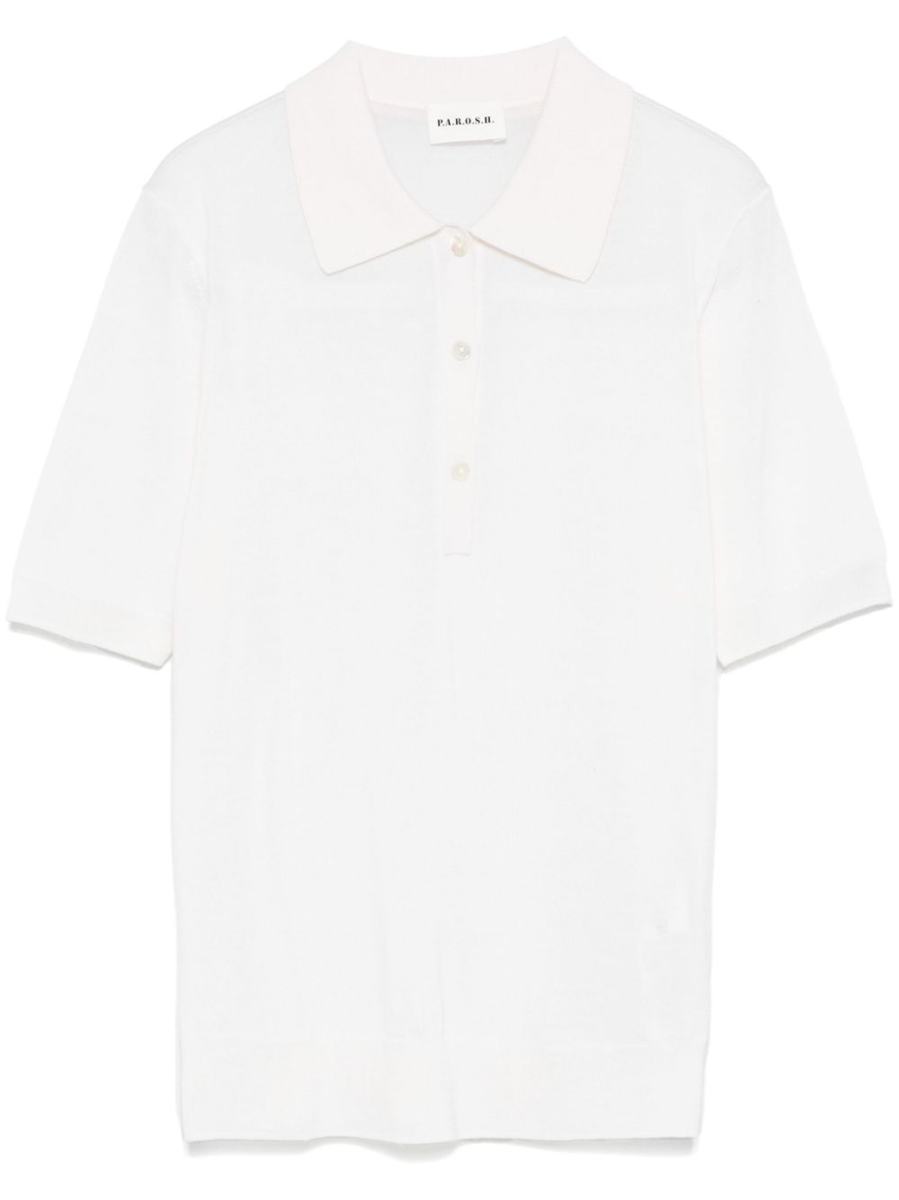 fine-knit polo shirt