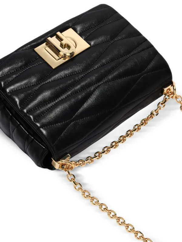 Furla 1927 キルティングレザーショルダーバッグ S | ブラック 