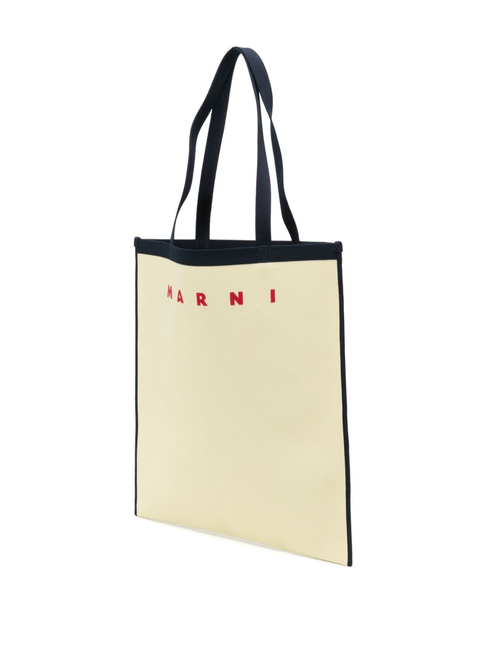 Shop Marni Jacquard Tote Bag In 蓝色