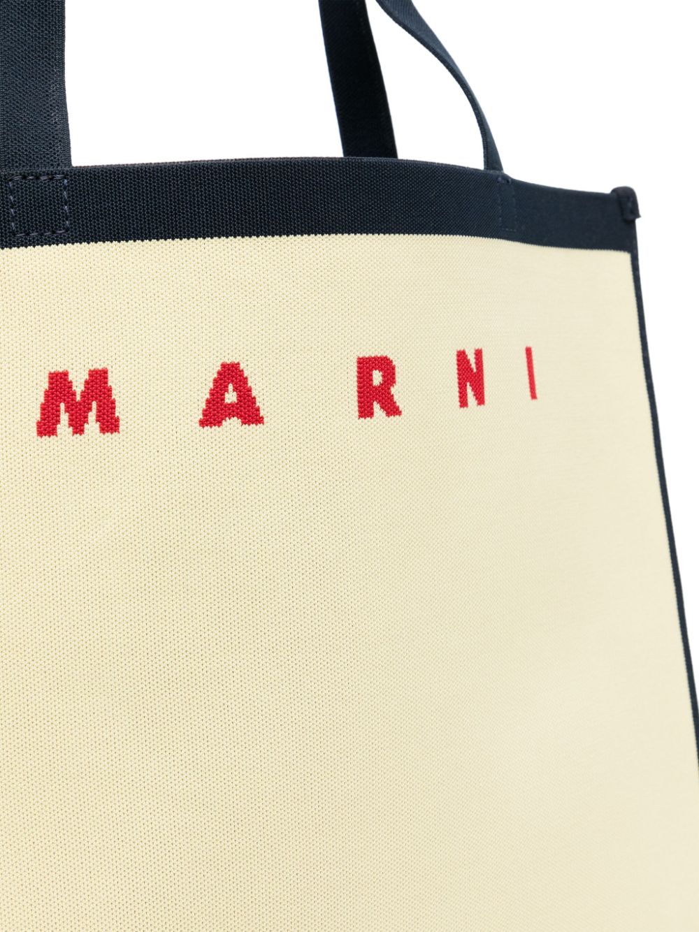 Shop Marni Jacquard Tote Bag In 蓝色